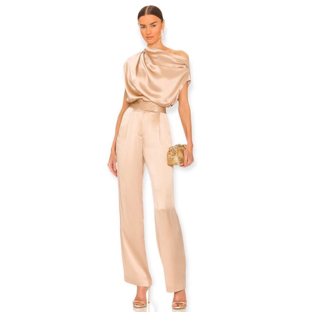 The Sei‎ x REVOLVE Wide Leg Trouser in Champagne